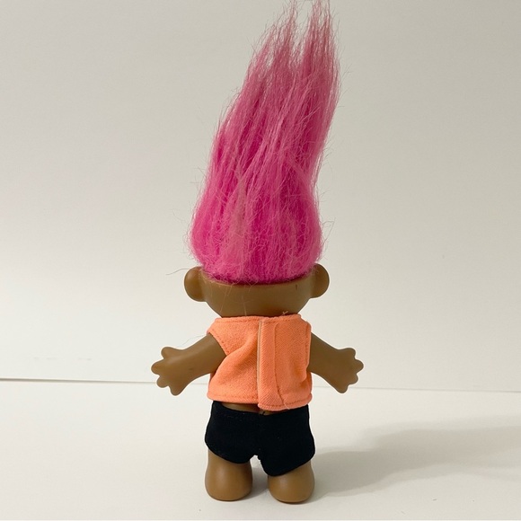 Vintage Russ Troll I Love Biking Pink Hair Doll - Picture 6 of 16